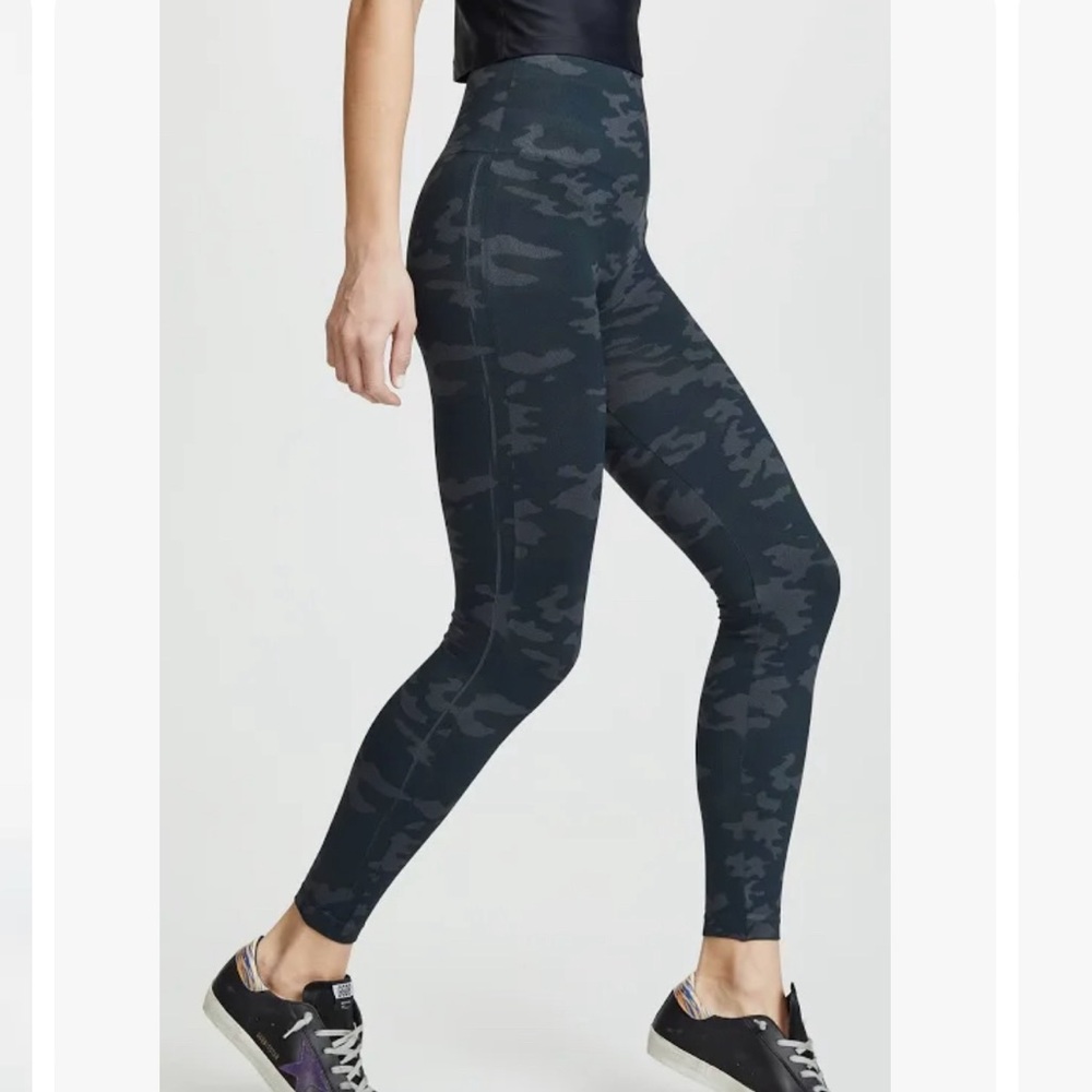 SPANX Black Camo High-Rise Leggings